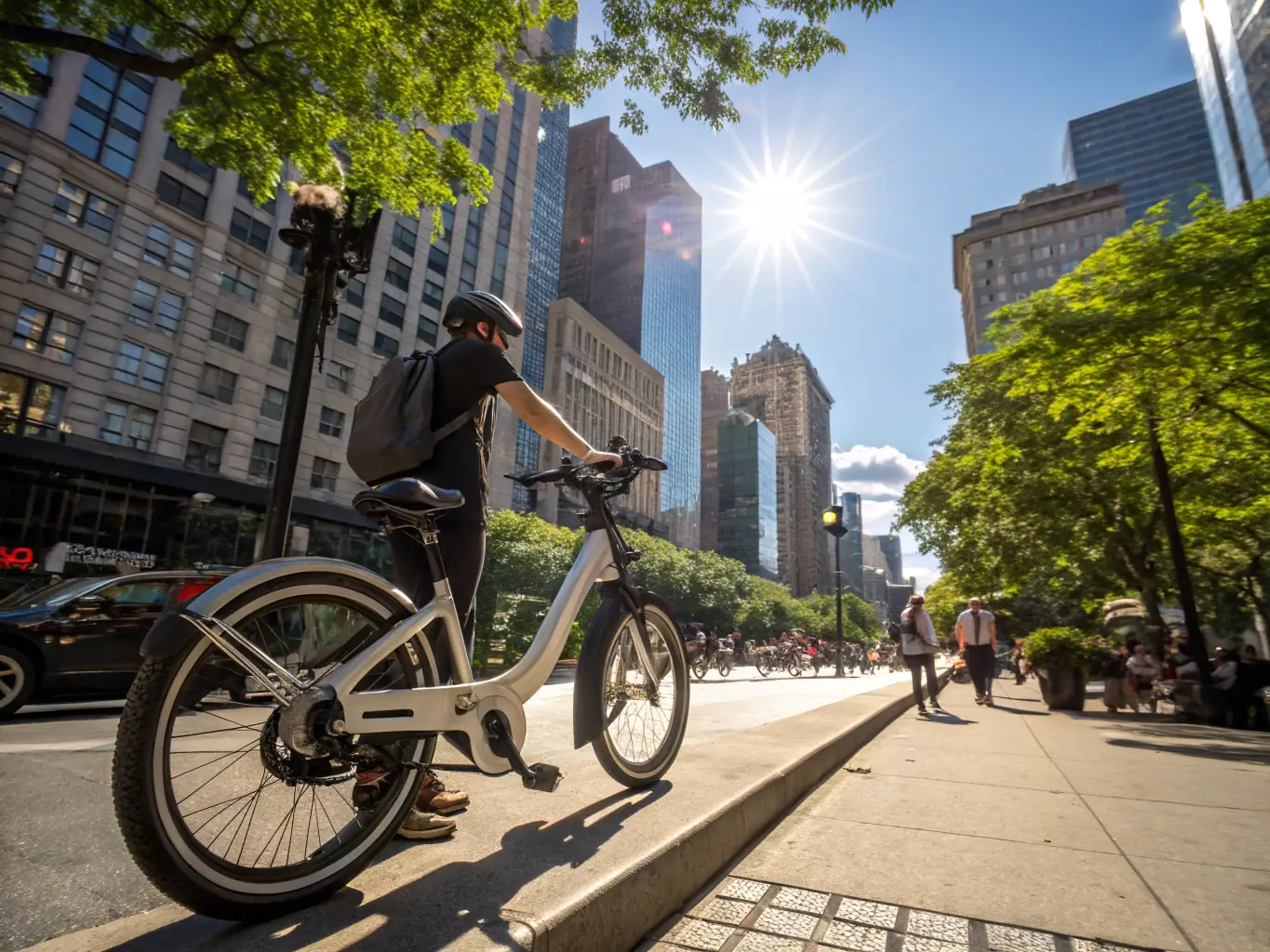 An image showing a fleet of Blueprint One E-bikes being rented out, highlighting the rental aspect of the franchise model.